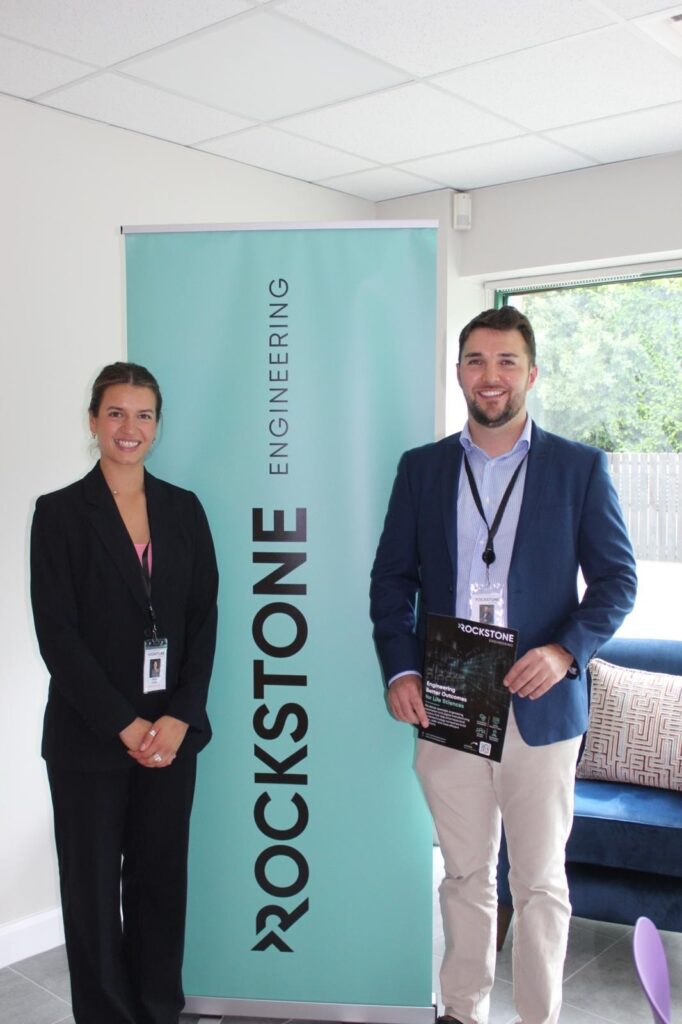 Kinga Koziol, Commercial Operations Lead, and Christopher Greenan, Managing Director, at Rockstone Engineering’s Monaghan office.
